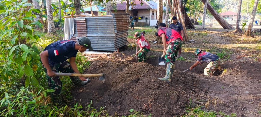 Satgas TMMD Kodim 1707/Merauke Wujudkan Hidup Lebih Bersih dan Sehat Melalui Pembangunan MCK
