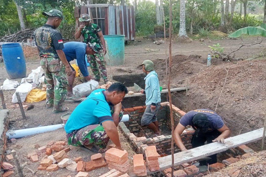 H+13 TMMD ke-129, Pembangunan MCK di Kampung Wanam Capai 11 Persen