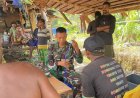 SATU Hati untuk Masyarakat, Yonif TP 860/NSK Berikan Pengobatan Gratis bagi Warga Kampung Sawara Jaya