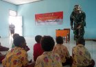 Satgas TMMD ke-129 Tanamkan Wawasan Kebangsaan Kepada Pelajar Kampung Wanam Merauke