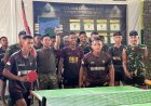 Semarak HUT Batalyon, Prajurit Yonif TP 860/NSK Adu Ketangkasan di Meja Tenis