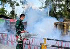 Cegah Malaria, Yonif TP 860/NSK Gelar Fogging di Marshalling Area