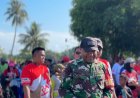 Pererat Kebersamaan, Yonif TP 809/NTM Bersama Forkopimda dan Warga Sarmi Gelar Jalan Sehat Sambut HUT RI ke-81