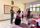 Yonif TP 860/NSK Edukasi Cuci Tangan di SD VI Ruambak Jaya, Tanamkan Hidup Bersih Sejak Dini