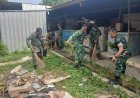 Karya Bakti Kodim 0712/Tegal di Pasar Talok, Wujud Kepedulian dan Semangat Gotong Royong