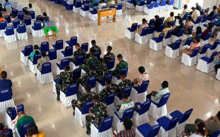 Perkuat Keimanan dan Kemanunggalan, Personel Yonif TP 860/NSK Ikuti Ibadah Minggu Bersama Jemaat di Waropen