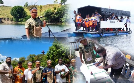 Kemhan RI Serahkan Tiga Kapal Motor Perkuat Akses dan Kesejahteraan Masyarakat Danau Sentani