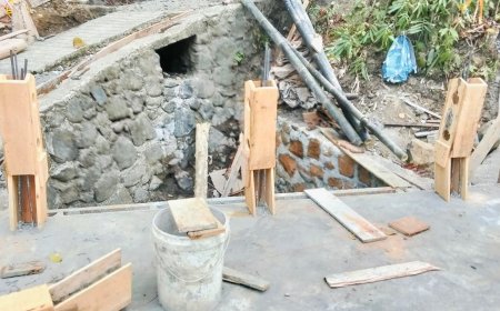 Bikisting Tangan Gareng Terpasang Plat Beton Siap Memasuki Tahap Pengecoran