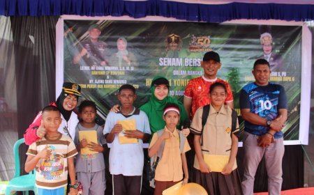 Dari Senam Hingga Kemanunggalan, Yonif TP 820/DAAI Rayakan Satu Tahun Pengabdian dengan Semangat Kebersamaan