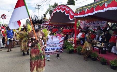 Antusiasme Masyarakat Merauke Semarakkan Karnaval Pembangunan HUT ke-81 RI