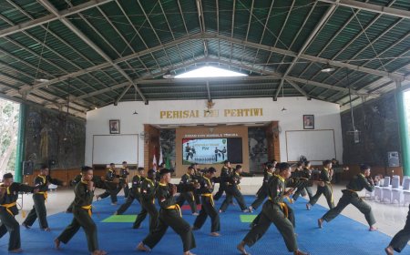 Semarak HUT Ke-1 Kodam XXIV/MT, Prajurit Unjuk Kemampuan dalam Lomba Pencak Silat Militer
