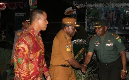 HUT ke-1 Yonif TP 860/NSK, Momentum Syukuran dan Pererat Sinergi Bersama Masyarakat Waropen