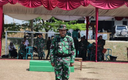 Dandim Tinjau Gladi Penutupan TMMD ke-129, Pastikan Upacara Berjalan Khidmat