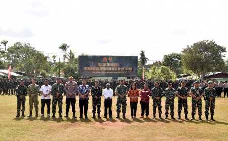 Penutupan TMMD ke-129, TNI dan Pemda Bersinergi Wujudkan Pembangunan Serta Kesejahteraan Masyarakat Wanam