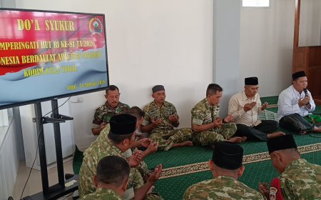 Doa Syukur HUT Kemerdekaan RI ke-81, Kodim 0712/Tegal Tingkatkan Semangat Pengabdian