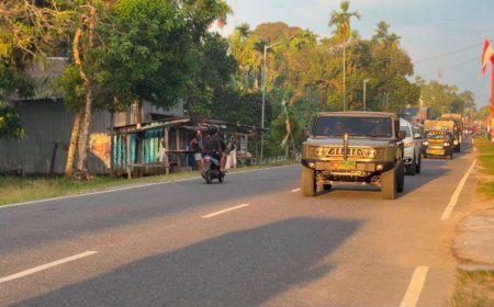 Jelang HUT RI ke-81, TNI-Polri Gelar Patroli Gabungan di Waropen, Pastikan Kamtibmas Tetap Kondusif