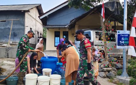 Kodim 0704 Banjarnegara Salurkan Air Bersih Bantu Warga Hadapi Kekeringan
