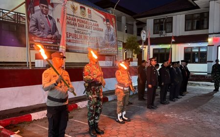 Malam Taptu dan Pawai Obor di Waropen, Nyala Perjuangan Sambut HUT ke-81 RI