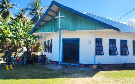 Program KBSB TNI AD 2026, Rehabilitasi Gereja Katolik Serapu Merauke Rampung 100 Persen