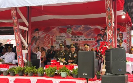 Upacara HUT ke-81 RI di Waropen Berlangsung Khidmat, Sinergi TNI-Polri dan Pemda Terjaga