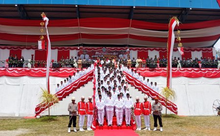 Upacara HUT Ke-81 RI di Tolikara Berlangsung Khidmat, Aman dan Kondusif