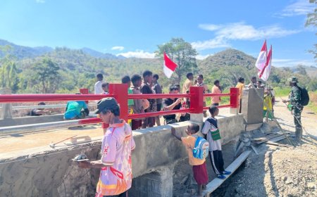Jembatan Garuda di Minimo Rampung, Buka Akses 1.400 Warga Menuju Kota dan Kebun