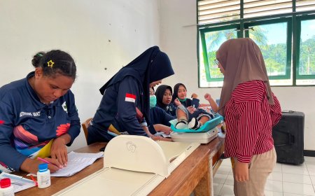 Wujud Kepedulian Kesehatan, Yonif TP 809/NTM dan Persit KCK Gelar Imunisasi Anak Bersama Puskesmas Petam