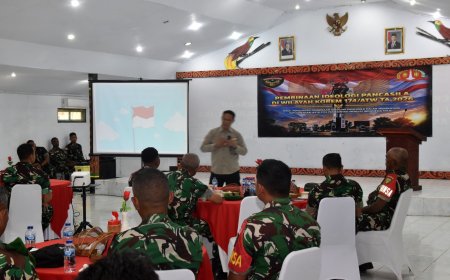 Perkuat Semangat Pengabdian, Babinsa Kodim 1707/Merauke Mengikuti Pembinaan Ideologi Pancasila
