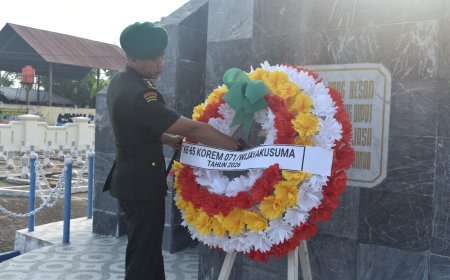 HUT ke-65 Korem 071/Wijayakusuma, Kodim 0712/Tegal Gelar Ziarah Rombongan untuk Kenang Jasa Pahlawan