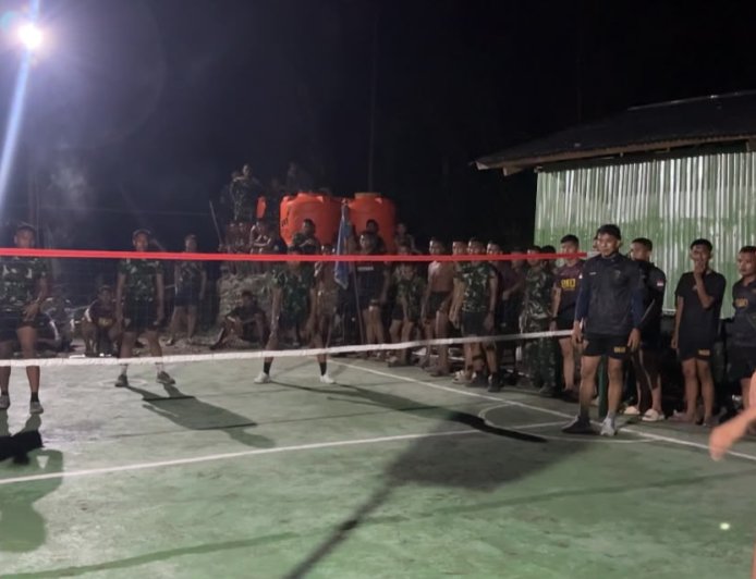 Semarak HUT Yonif TP 860/NSK, Lomba Bola Takraw Pererat Kebersamaan Prajurit