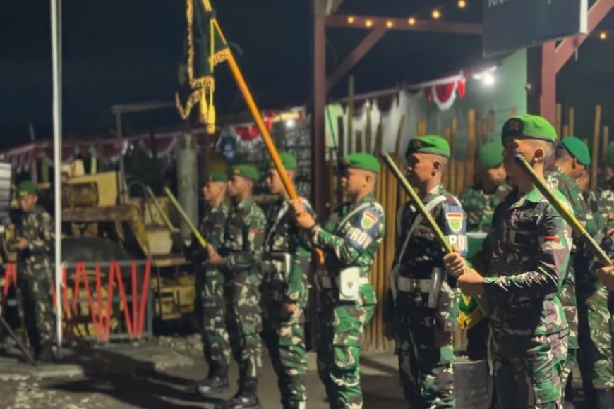 Khidmat! Yonif TP 860/NSK Gelar Tradisi Penjamasan Tunggul Batalyon, Teguhkan Jiwa Korsa Prajurit