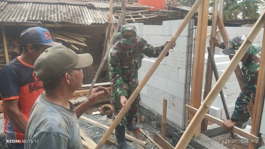 TMMD Reguler ke-129 Rumah Pak Toid Capai 40 Persen