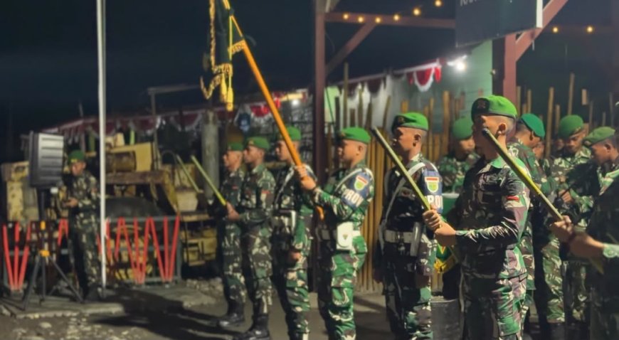 Khidmat! Yonif TP 860/NSK Gelar Tradisi Penjamasan Tunggul Batalyon, Teguhkan Jiwa Korsa Prajurit