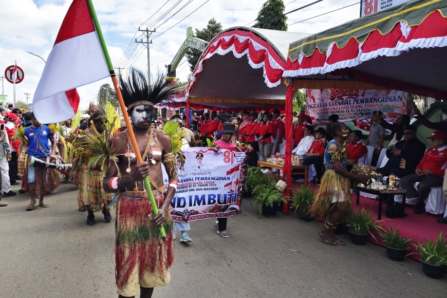 Antusiasme Masyarakat Merauke Semarakkan Karnaval Pembangunan HUT ke-81 RI