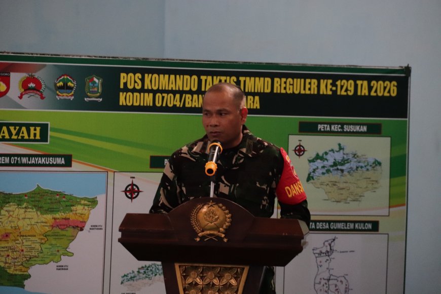 Dandim Nodelismen Hulu Paparkan Perjalanan TMMD Reguler ke-129 di Hadapan Tim Wasev