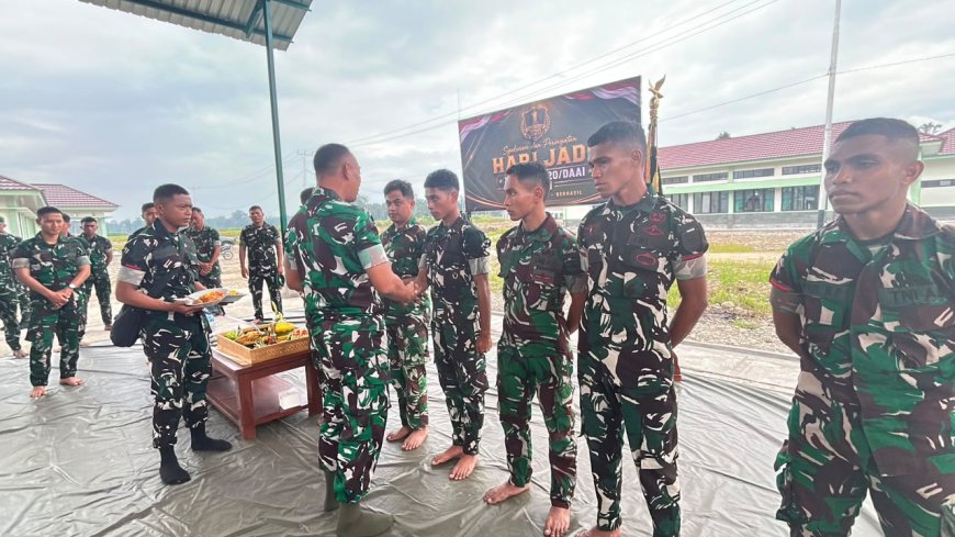 Momen Bersejarah, Yonif TP 820/DAAI Rayakan Satu Tahun Pengabdian di Bumi Cenderawasih