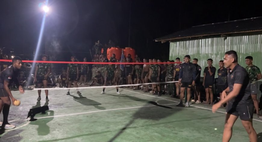 Semarak HUT Yonif TP 860/NSK, Lomba Bola Takraw Pererat Kebersamaan Prajurit