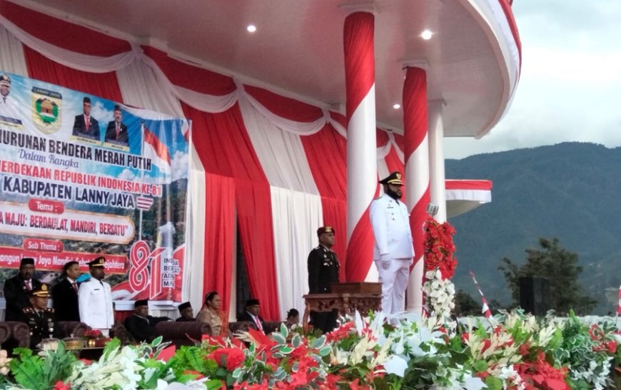 Dari Tiom untuk Indonesia! Upacara Penurunan Bendera di Lanny Jaya Berlangsung Khidmat