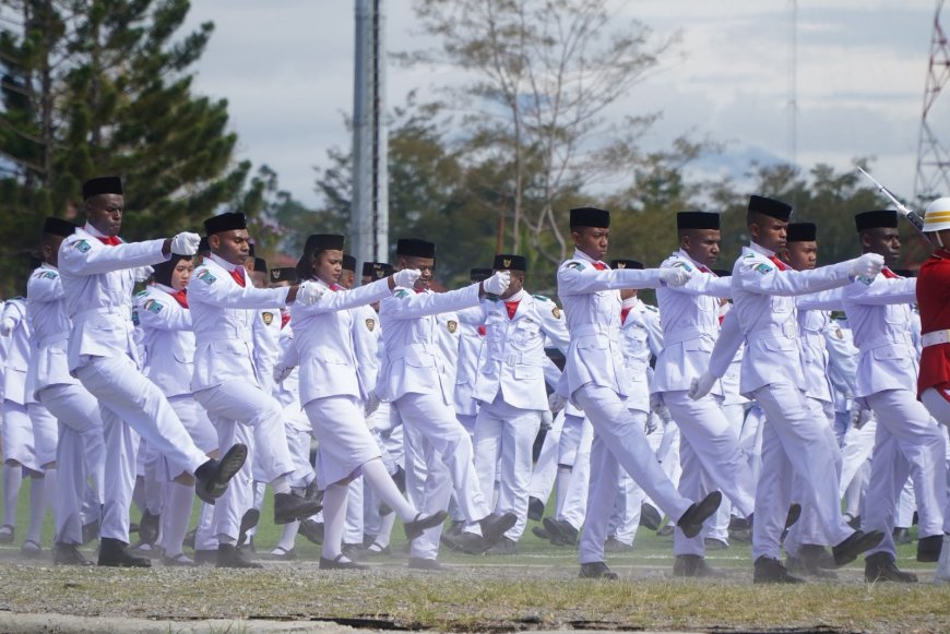 Upacara HUT ke-81 Kemerdekaan RI di Papua Pegunungan Berlangsung Khidmat dan Aman