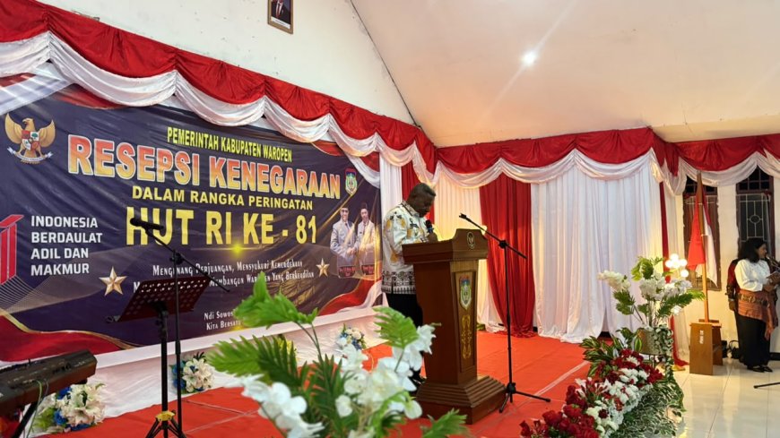 Resepsi Kenegaraan HUT ke-81 RI di Waropen, Jadi Momentum Perkuat Sinergi TNI-Polri dan Pemda