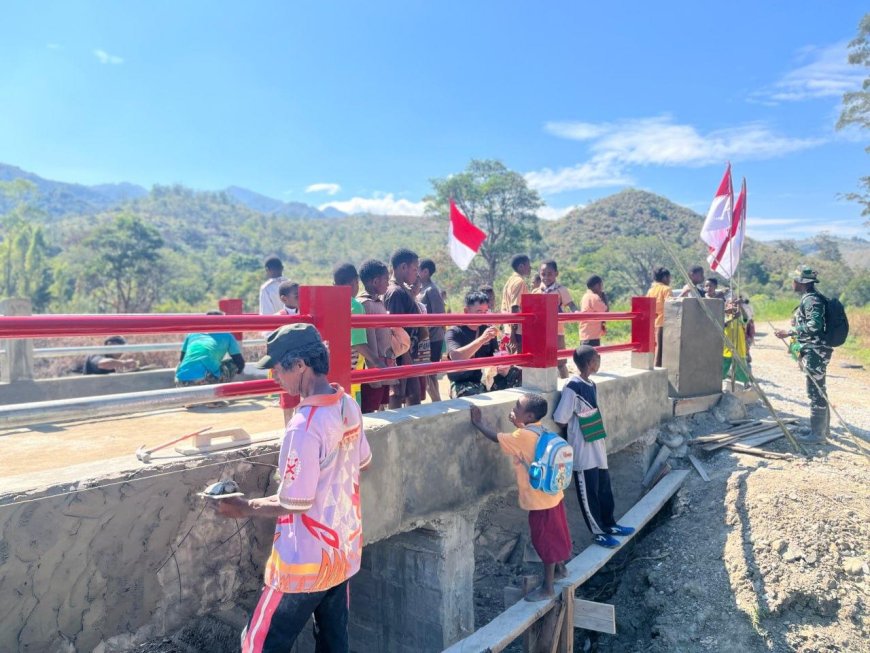Jembatan Garuda di Minimo Rampung, Buka Akses 1.400 Warga Menuju Kota dan Kebun
