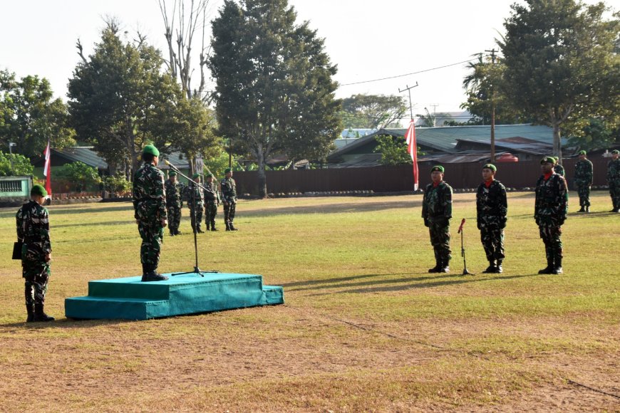 Upacara Bendera Mingguan, Kobarkan Semangat Pengabdian Prajurit TNI AD di Merauke