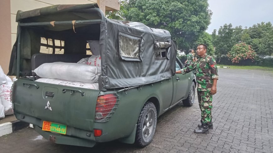 Sentuhan Kemanusiaan Korban NTT oleh Kodim 0712/Tegal Berupa 100 Selimut dan 200 Paket Sembako
