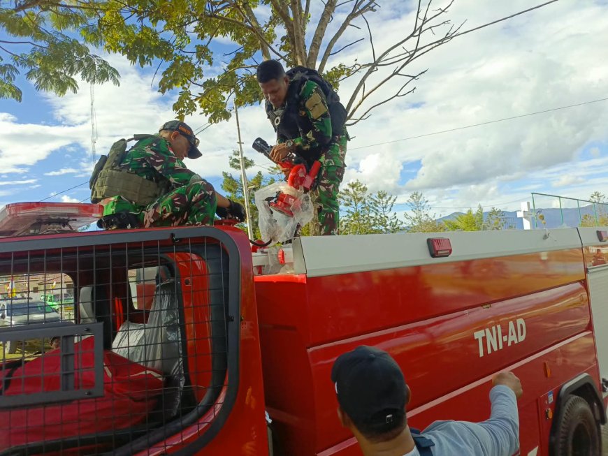 Ransus Damkar Bantuan Kemhan RI Tiba di Wamena, Perkuat Kesiapsiagaan Kodim 1716/Tolikara