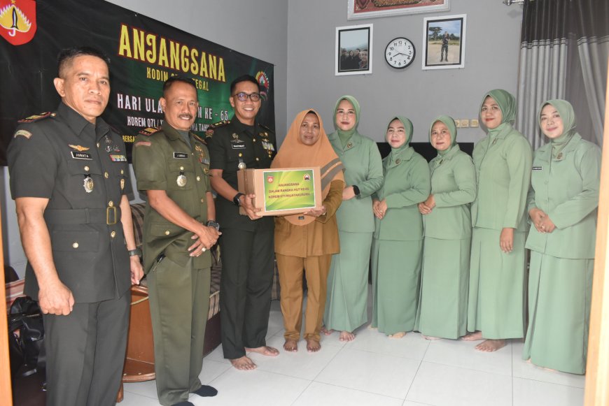 HUT ke-65 Korem 071/Wijayakusuma, Kodim 0712/Tegal Gelar Anjangsana kepada Warakawuri