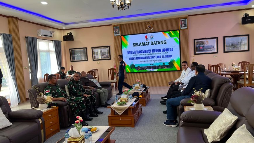 Pangdam XXIV/MT Sambut Langsung, Menteri Transmigrasi di Merauke