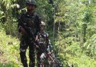 Patroli Patok Lahan, Prajurit Yonif TP 860/NSK Pastikan Batas Wilayah Batalyon Tetap Aman