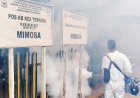 Cegah DBD dan Malaria, Kodim 1707/Merauke Bersama Denkesyah Lakukan Fogging di Lingkungan Asrama