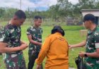 Jaga Prajurit Tetap Prima, Yonif TP 860/NSK dan Pustu SP VII Gencarkan Pemberian Obat Cacing