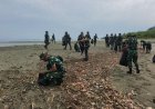 Danyonif TP 804 bersama Prajuritnya Mengikuti kegiatan Penanaman Mangrove Dipantai Korowa Nabire dalam rangka HUT ke-81 TNI